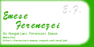 emese ferenczei business card